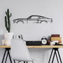 Wallity 1967 Ford Mustang Shelby GT500 Silhouette Escultura de Pared